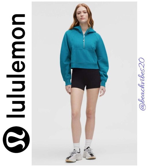 lululemon athletica Tops - LULULEMON ATHLETICA Scuba Oversized Half-Zip Hoodie Hawaiian Blue M/L NWT LL-196